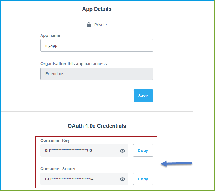 Woocommerce Xero Plugin - generierte Schlüssel